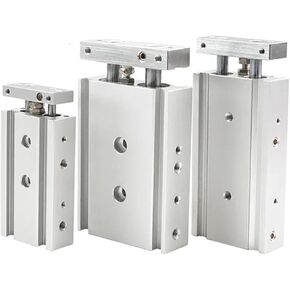 1pcs Air Cylinder TR16 TR20 TR25 TR32 Twin-Rod Cylinder Pneumatic Cylinder 10-200mm Stroke with Magnet Double Acting Type(ST 30mm Magnetic,TR20 (Bore 20mm)) in Kuwait