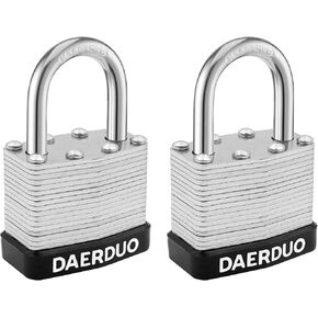 6 Pack 40 mm (1-9/16") Keyed Alike Laminated Padlocks with 12 Keys, Hardened Steel Short Shackle, Heavy-Duty Locks for Gym Lockers, Toolboxes, School Lockers, and Hasp Latches in Saudi Arabia