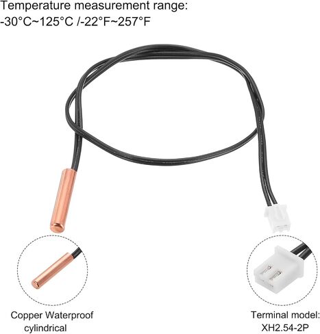 uxcell 1 PCS 10K NTC Probe Thermal Sensor ، Probe Sensitive Deford Sensor Probe 14 بوصة مستشعر درجة حرارة الحرارة الرقمية للأجهزة الكهربائية in Saudi Arabia