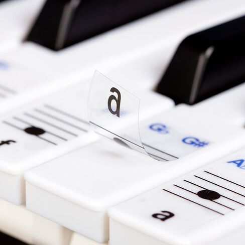 New And Improved - Keysies® Transparent Plastic Removable Piano and Keyboard Note Stickers - Plus Handy Placement Guide. in Saudi Arabia