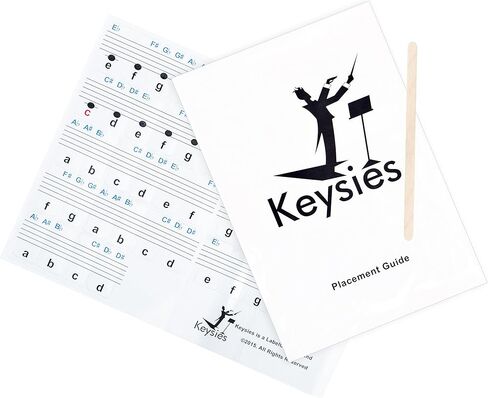 New And Improved - Keysies® Transparent Plastic Removable Piano and Keyboard Note Stickers - Plus Handy Placement Guide. in Saudi Arabia