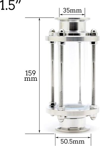 Tri Clamp Sanitary Flow Sight Glass in Line Flow Indicate SS304 Stainlist Steel (3 Int) in Saudi Arabia