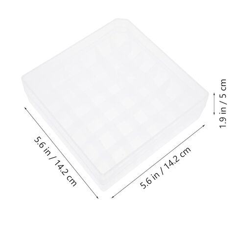Frcolor Plastic Vinal Box 36 Grid Pill Pill Box حاوية تخزين شفافة مع شبكة واضحة عينة منظم حالة قارورة للمختبر زجاجة طب عينة 5 مل زجاجة in Saudi Arabia
