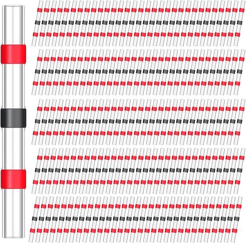 150PCS Red Solder Seal Wire Connectors, AWG 22-18 Heat Shrink Butt Connectors, Waterproof Terminals Solder Sleeve Wire Splice Connector for Automotive Marine Boat Wire Joint in Saudi Arabia