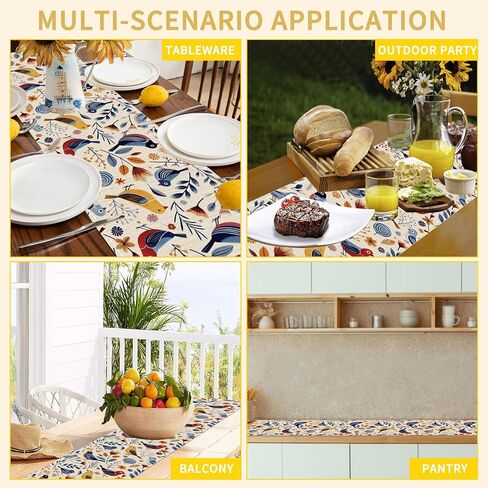 اليابانية الفاخرة الكرز طاولة طاولة عداء Lond Farmhouse Rustic Tablerunner لغرفة /مطبخ لقضاء العطلات ، 13 × 70 بوصة in Saudi Arabia