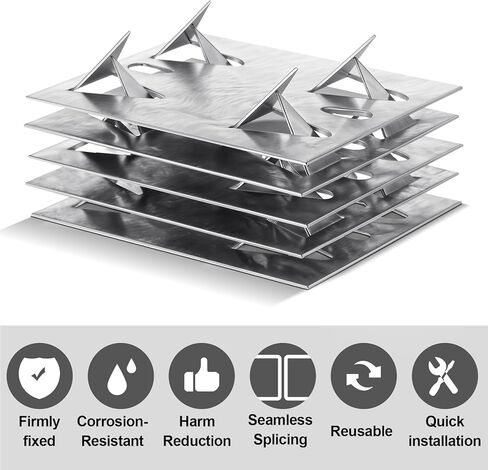 Blulu 25 Pcs Surface Mount Impaler for Wall Mounting Acoustic Panels, 18 Ga Galvanized Steel Plate with Protruding Triangular for Gypsum Board Plywood Masonry in Saudi Arabia