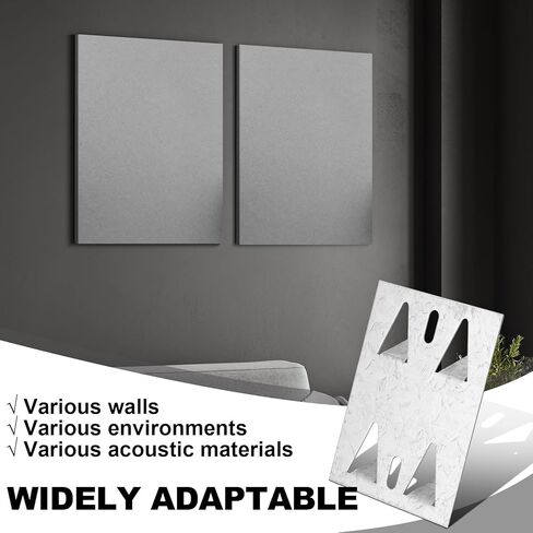 Blulu 25 Pcs Surface Mount Impaler for Wall Mounting Acoustic Panels, 18 Ga Galvanized Steel Plate with Protruding Triangular for Gypsum Board Plywood Masonry in Saudi Arabia