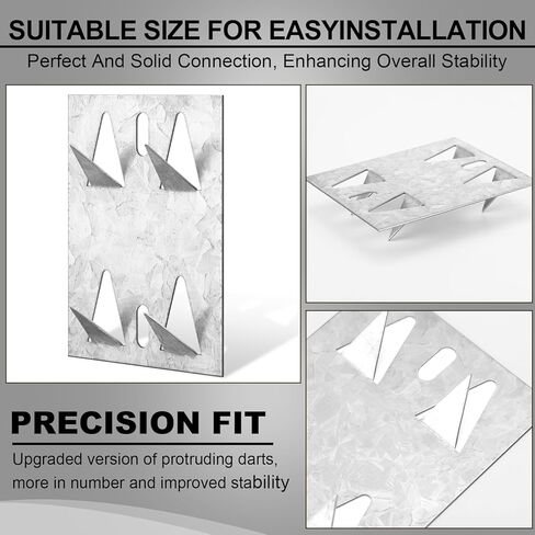 Blulu 25 Pcs Surface Mount Impaler for Wall Mounting Acoustic Panels, 18 Ga Galvanized Steel Plate with Protruding Triangular for Gypsum Board Plywood Masonry in Saudi Arabia