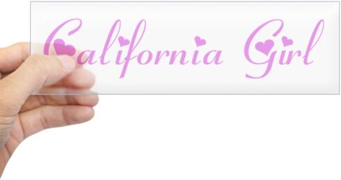 CafePress California Girl 10"x3" Rectangle Vinyl Bumper Sticker Car Decal in Saudi Arabia