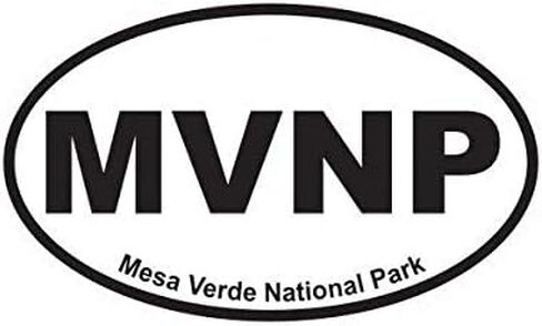 Mesa Verde National Park Oval Sticker Decal Vinyl Euro MVNP 5" Bumper Locker Laptop Window - Sticks to Any Surface in Saudi Arabia