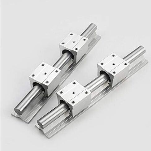 Professional 2PCS SBR12 دليل السكك الحديدية الخطي D12 300 400 500 600 1000 1200 1500 مم عمود السكك الحديدية الخطي 4PCS SBR12UU كتلة المحامل الخطي لـ CNC (1300 مم) in Saudi Arabia