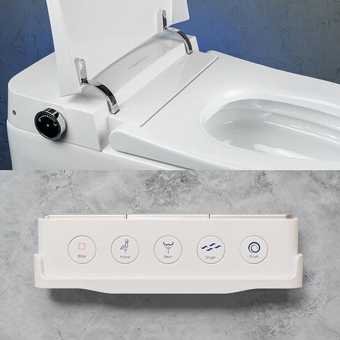 BidetMate 6000 Series Intelligent Bidet Japanese Toilet Combination – Hands-Free Open/Close toilet and bidet – Instant Heated Water, Dryer, & Seat – Quick Drying Cyclone-Dri, Auto Flush, Night Light in Saudi Arabia