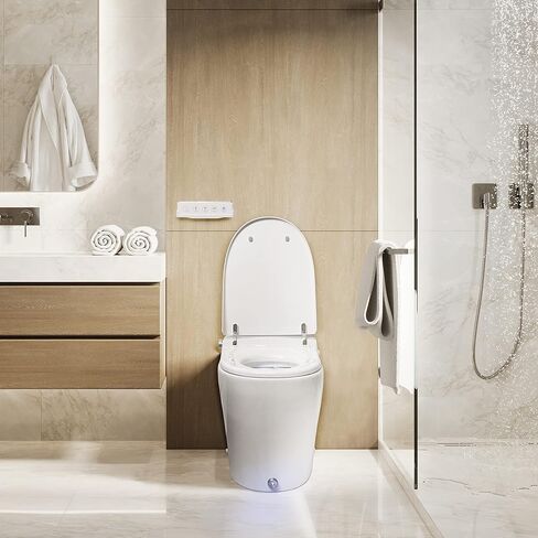 BidetMate 6000 Series Intelligent Bidet Japanese Toilet Combination – Hands-Free Open/Close toilet and bidet – Instant Heated Water, Dryer, & Seat – Quick Drying Cyclone-Dri, Auto Flush, Night Light in Kuwait