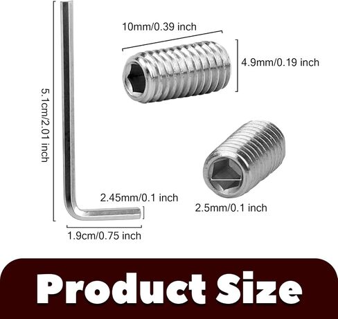 20pcs 155023 Replacement Screw Kit for Moen Faucets, Stainless Steel 155023 Screw Kit with Hex Wrench for Home Kitchen Bathroom Faucet Handle Repairs in Saudi Arabia