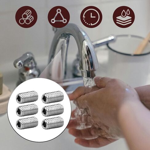 20pcs 155023 Replacement Screw Kit for Moen Faucets, Stainless Steel 155023 Screw Kit with Hex Wrench for Home Kitchen Bathroom Faucet Handle Repairs in Saudi Arabia