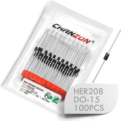 (حزمة من 20 قطعة) Chanzon HER508 عالية الكفاءة مقوم ديود 5A 1000V 50-70NS DO-201AD (DO-27) محوري 5 أمبير 1000 فولت الثنائيات الإلكترونية in Kuwait