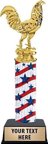 Fighting Rooster Award Trophy - 10 Inch Customized Rooster Fight Trophies Prime in Saudi Arabia