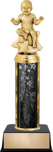 جائزة قابلة للتخصيص 10.5 بوصة جائزة Baby Setting Black Star Trophy ، نقش الآن in Saudi Arabia