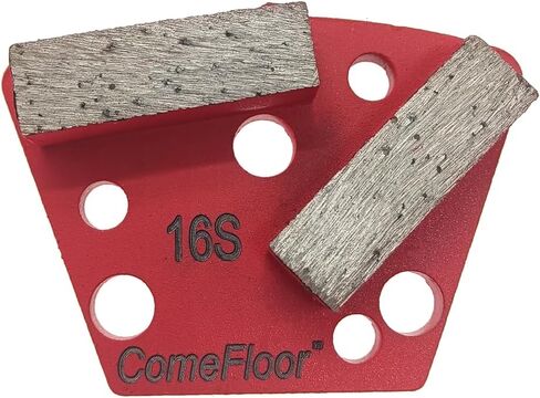 Trapezoid Diamond Metal Grinding Shoes for Concrete Floor, Compatible with ASL/Warrior/Iron Horse Grinders, 16 Grit Medium Bond, 9PCS in Saudi Arabia