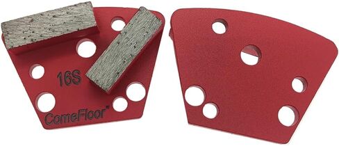 Trapezoid Diamond Metal Grinding Shoes for Concrete Floor, Compatible with ASL/Warrior/Iron Horse Grinders, 16 Grit Medium Bond, 9PCS in Saudi Arabia