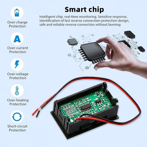 6pcs 2 Wire Green DC 4.5-30V 0.56 "LED Digital Display Meter Mini Dc Digital Voltmeter in Saudi Arabia