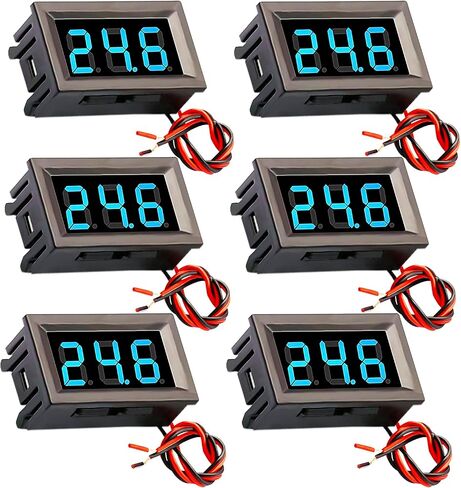 6pcs 2 Wire Green DC 4.5-30V 0.56 "LED Digital Display Meter Mini Dc Digital Voltmeter in Saudi Arabia