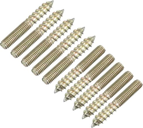 uxcell M5x35mm Hanger Bolts, 48pcs Double Ended Thread Dowel Screws for Wood Furniture Connecting in Saudi Arabia