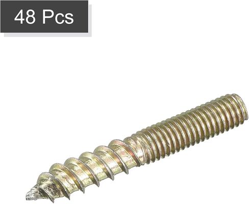 uxcell M5x35mm Hanger Bolts, 48pcs Double Ended Thread Dowel Screws for Wood Furniture Connecting in Saudi Arabia