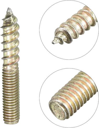 uxcell M5x35mm Hanger Bolts, 48pcs Double Ended Thread Dowel Screws for Wood Furniture Connecting in Saudi Arabia