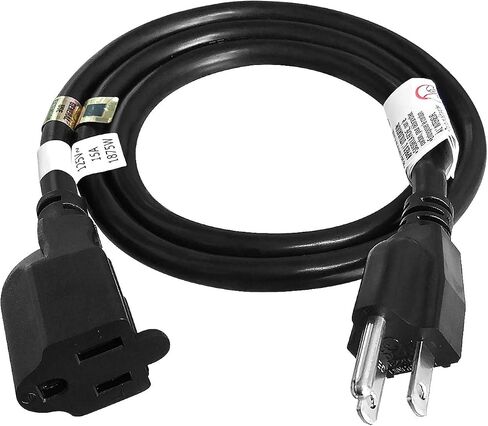 Pitvalerst 1875W سلك التمديد الثقيل 3 أقدام 14 AWG 15A أسود in Kuwait