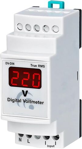 DV-DIN Digital Valtmeter 10-500V AC Rail Type 1Pcs in Saudi Arabia