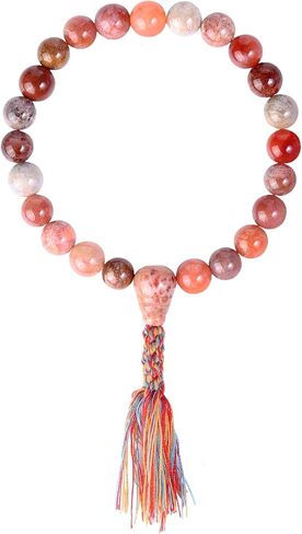 Natural Coral Jade Bracelets for Women 8mm, Gift Box Packaging Bead Bracelet, Can Be Used As Crystal Healing, Meditation, or As a Gift for Family and Friends in Saudi Arabia