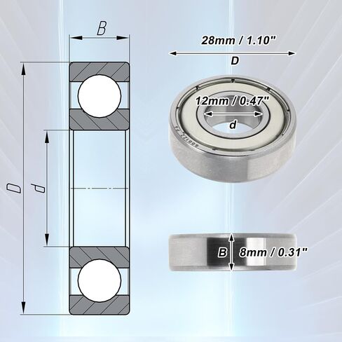 6001ZZ BELL DEED GROOVE BLONGS P4 12x28X8MM CAR CAR in Saudi Arabia