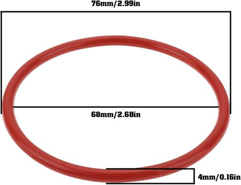 eMagTech 5Pcs O-Ring Belt Drill Press Replacement Compact Drill Belt for Mini Bench Drill 76x68x4mm Red Vulcanized Polyurethane Rubber in Saudi Arabia