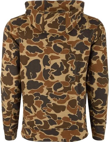 Drake Waterfowl Men's The Three End Camo Super Soft Midweight Outdoor Hunting Logo Hoodie with Kangaroo Pocket & Lined Hood in Saudi Arabia