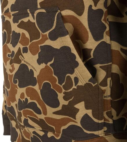 Drake Waterfowl Men's The Three End Camo Super Soft Midweight Outdoor Hunting Logo Hoodie with Kangaroo Pocket & Lined Hood in Saudi Arabia