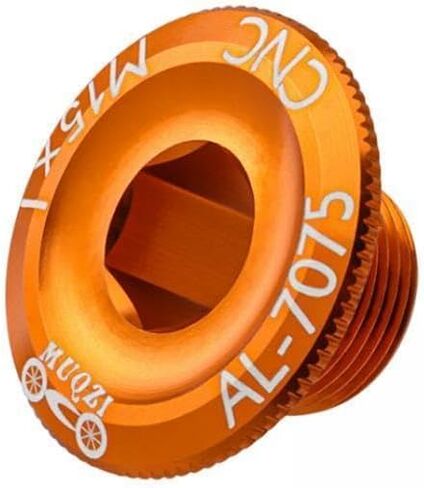 2xBike Crankset Bolts, Crank Cover, Metal Lightweight Cranket Crank Arm Bolt Crankset Screw Fixing Bolt for BMX, Road Bikes, Orange, 3 in Saudi Arabia