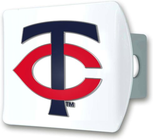 FANMATS 43769 MLB - Kansas City Royals Color Hitch Cover - White with Metal Chrome 3D Logo Emblem – Easy Installation on Truck, SUV, Car - Ideal Gift for Die Hard MLB Fan in Saudi Arabia