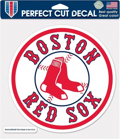 Wincraft MLB Boston Red Sox Perfect Cut Color Decal, Large/8 x 8, White in Saudi Arabia