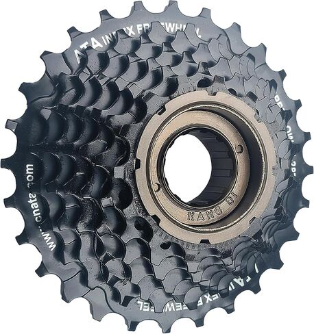 VERKSTAD 7 Speed Bike Freewheels, 14-28T Bicycle Freewheel, Threaded Type Cycling Replacement Part for Mountain Bike Road Bike, Black in Kuwait