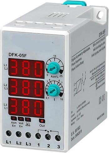 DFK-05F Digital Three Phase Adjustable Phase Sequence Phase Failure Relay(3 * 380V) 1Pcs in Saudi Arabia
