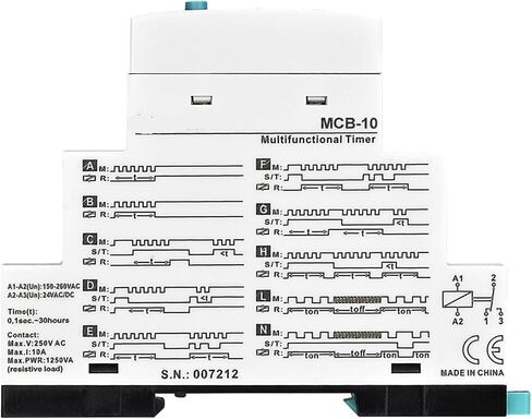 MCB-10 Multifunical LCD Timer Relay 1PCS (220VAC 24VAC-DC) in Saudi Arabia