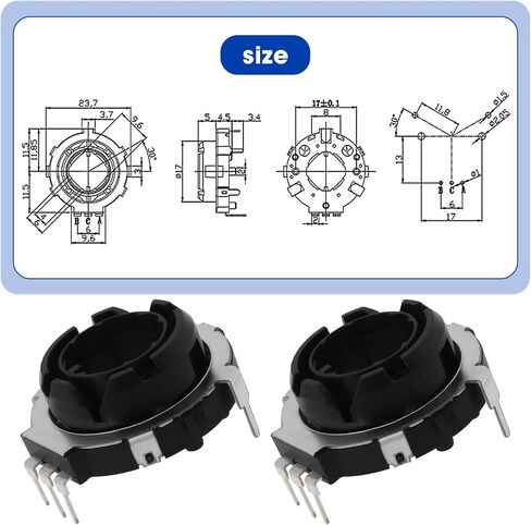 eMagTech 2 PCs Hollow Shaft Encoder EC25 SRGP200200 Encoder for Car Volume Switch Compatible with Cuisinart TOA-65 Toaster Over Rotary Dial in Saudi Arabia