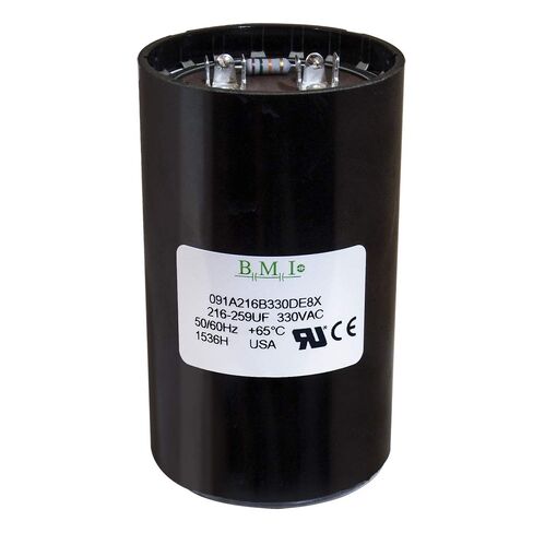 216-259 UF x 330 VAC BMI مكثف # 091A216B330DE8X مع المقاوم in Saudi Arabia