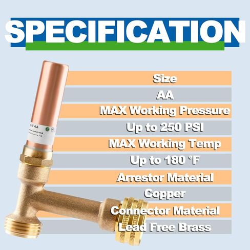 2Pcs Stainless Steel Water Hammer Arrestor, 3/4 Inch MHT x 3/4 Inch Swivel FHT Angle Tee Hammer Arrestor, Thread Connection Applicable For Garden Hose, Sprinkler, Washing Machine in Saudi Arabia