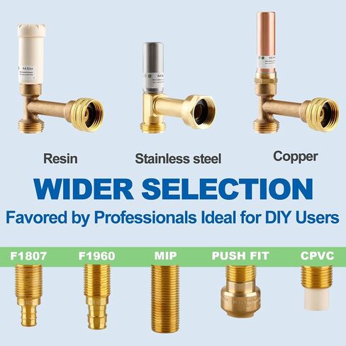 2Pcs Stainless Steel Water Hammer Arrestor, 3/4 Inch MHT x 3/4 Inch Swivel FHT Angle Tee Hammer Arrestor, Thread Connection Applicable For Garden Hose, Sprinkler, Washing Machine in Saudi Arabia