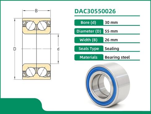 DAC30550026 30X55X26 30BWD08 Wheel Bearing HUB Bearings Angular Contact Ball Bearings in Saudi Arabia