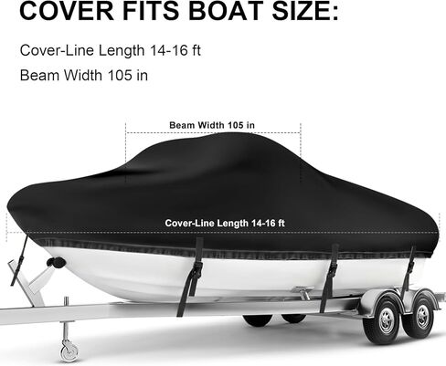 غطاء القارب من 22-24 قدمًا ، مقاوم للماء 900D غطاء القارب الثقيل ، ويغطي قارب بوليستر من الدرجة البحرية 22-24 قدمًا ، ويناسب الجهير ، V-Hull ، Tri-Hull ، Runabout ، Jon ، صيد الأسماك ، عرض شعاع 115 بوصة in Kuwait