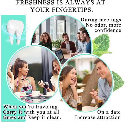 حجم سفر غسول الفم ، غسول الفم المصغر حجم سفر غسل الفم المحمولة ، حزم غسل الفم الفردية للسفر الصغيرة للتنفس الطازج (حزمة 60) in Kuwait