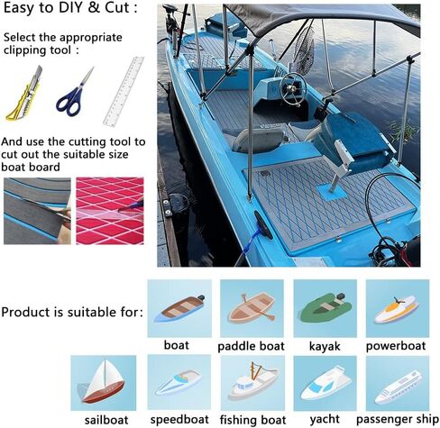 SeSiRui EVA Foam Faux Teak Boat Flooring,Self-Adhesive Teak Floor Decking Sheet for Yacht Marine Floor Carpet in Saudi Arabia